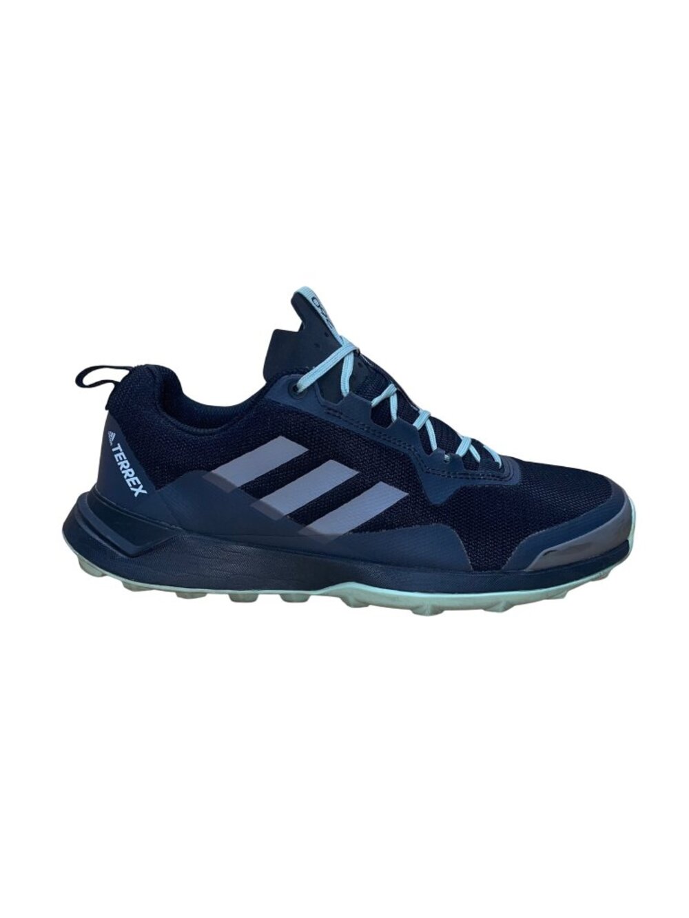 Adidas Terrex Women’s Black Ash Green Lace-Up Trail Running Shoes Size 7.5